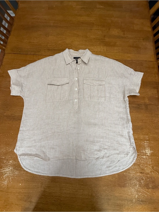 J. Crew Tops - J. Crew Baird McNutt Linen Short-Sleeve Popover 10